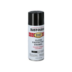 SPRAY PAINT STOPS RUST GLOSS BLACK 12OZ SPRAY PAINT STOPS RUST GLOSS BLACK 12OZ